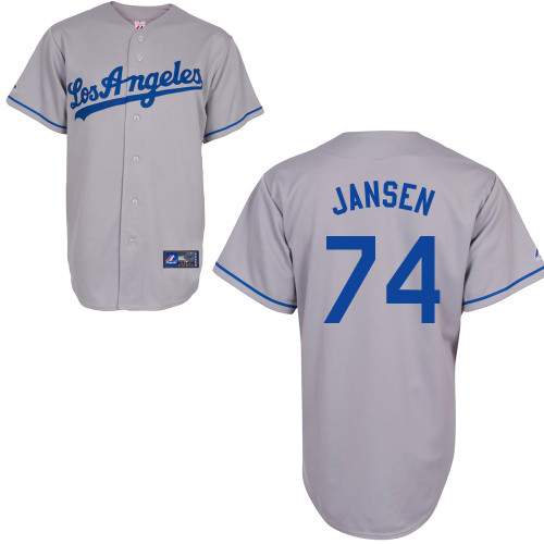 Kenley Jansen #74 mlb Jersey-L A Dodgers Women's Authentic Road Gray Cool Base Baseball Jersey